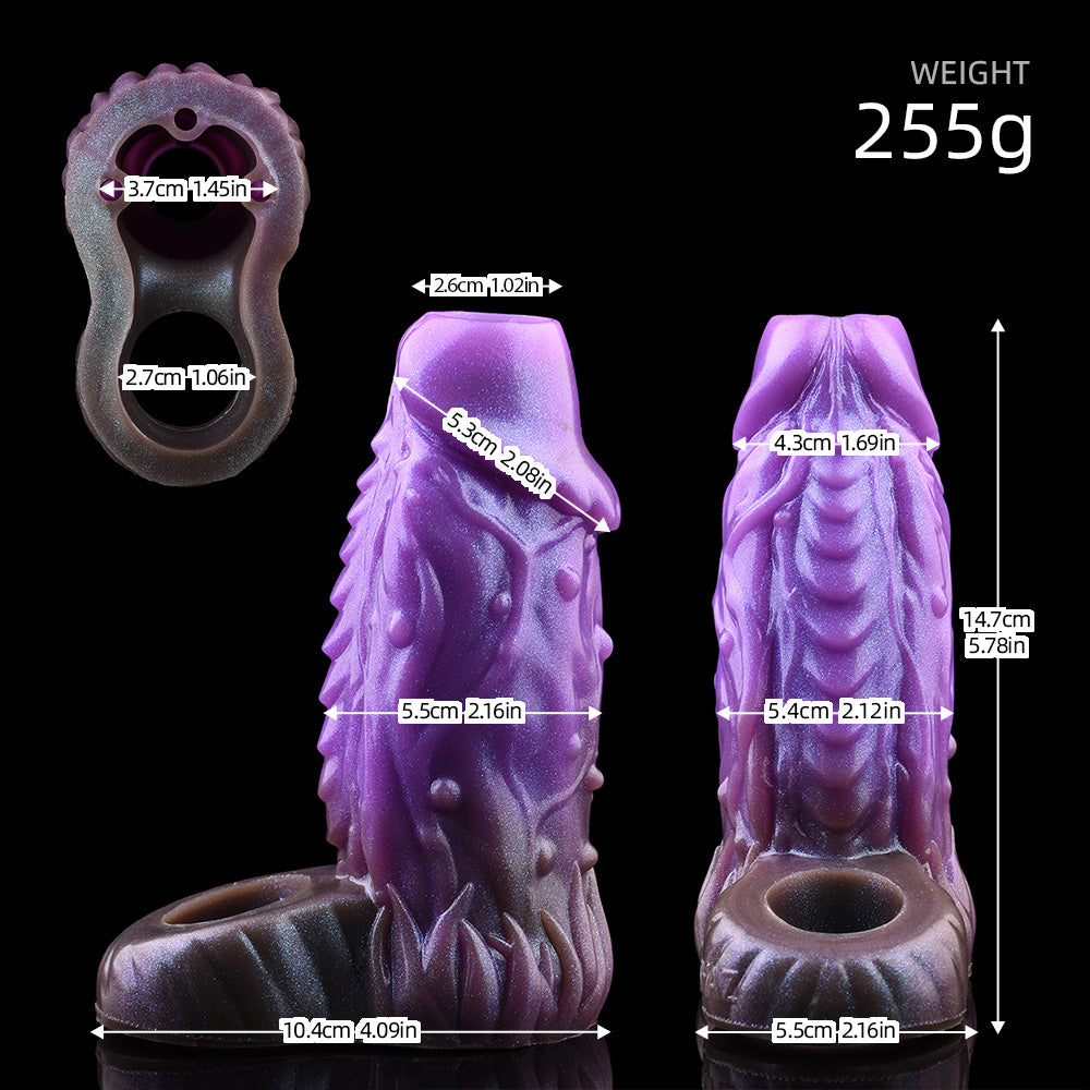 Purple Silicone Penis Extender – Bionic Experience for Ultimate Endurance and Length