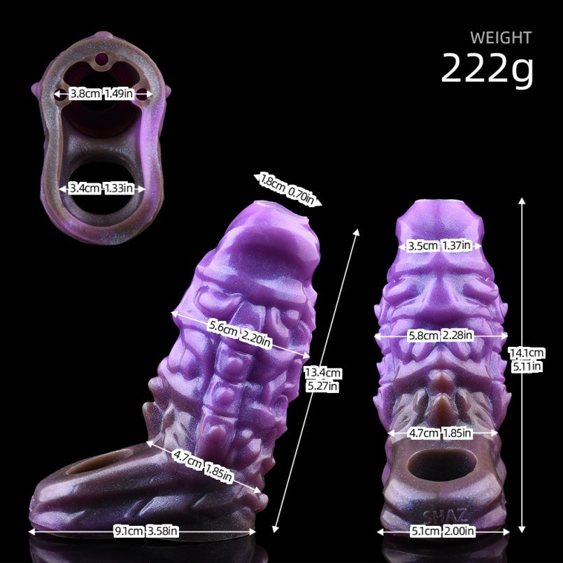 Fantasie 5-Inch Penis Extender Cock Sleeve – Silicone Male Sex Toys for Sensory Impact