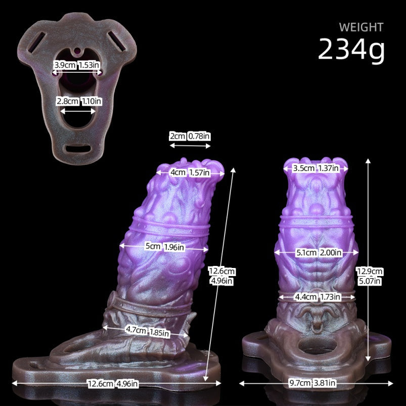 Purple Silicone Fantasie Penis Sleeve – 5-Inch Penis Extender for Dual-Sensory Escalation