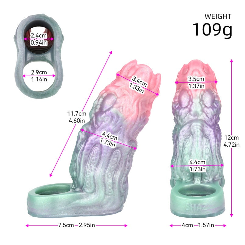 Fantasy Cock Sleeve  – Silicone Penis Extender Inspired by Otherworldly Creatures