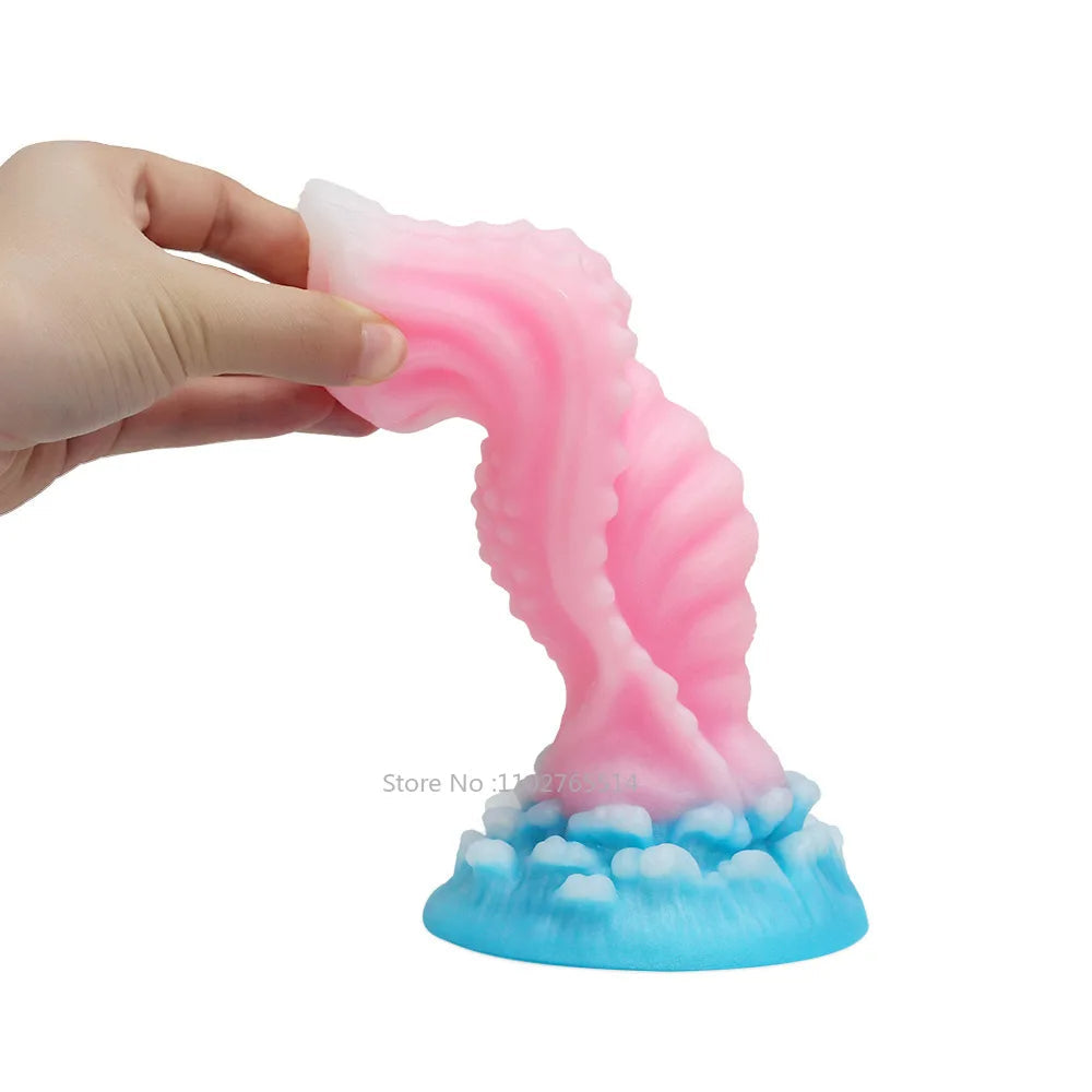 Alien Monster Dildo Butt Plug - Luminous Silicone Anal Dildo Male Female Sex Toys
