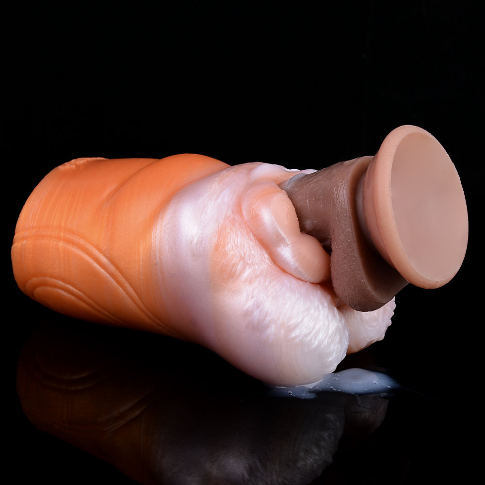 Raccoon Pocket Pussy Male Masturbator - Fantasy Animal Dual Vaginas Penis Masturbation Cup