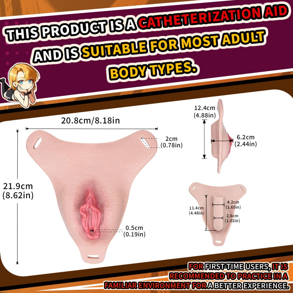 Wearable Silicone Fake Pussy Pants — Realistic Artificial Vagina Strap-On for Femboys