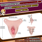 Wearable Silicone Fake Pussy Pants — Realistic Artificial Vagina Strap-On for Femboys