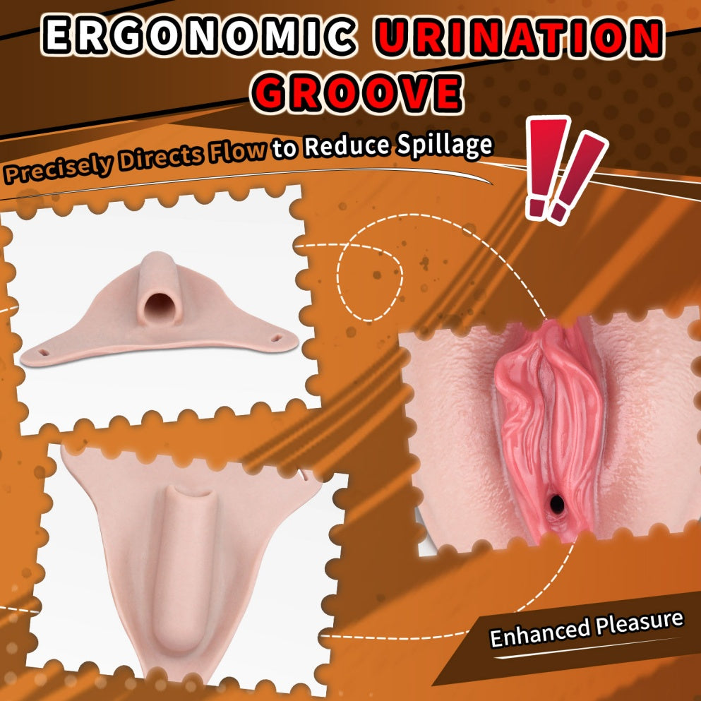 Wearable Silicone Fake Pussy Pants — Realistic Artificial Vagina Strap-On for Femboys