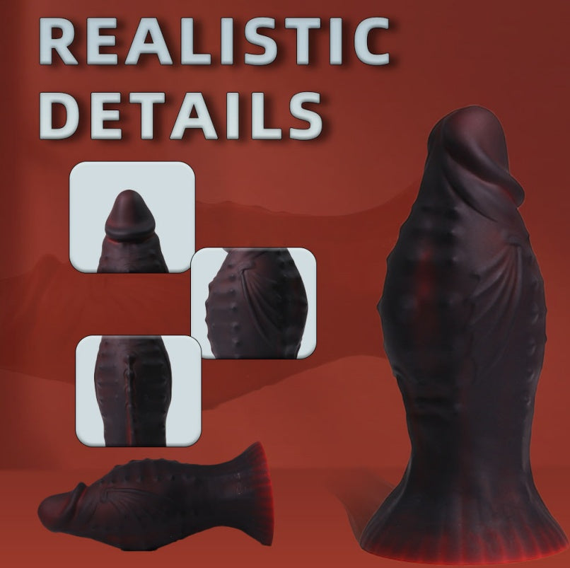 Domlust Giant Black Fist Dildo – Platinum Silicone 2.8" Monster Fisting Toy Anal & Vaginal Fetish Sex Toy