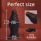 Domlust Giant Black Fist Dildo – Platinum Silicone 2.8" Monster Fisting Toy Anal & Vaginal Fetish Sex Toy