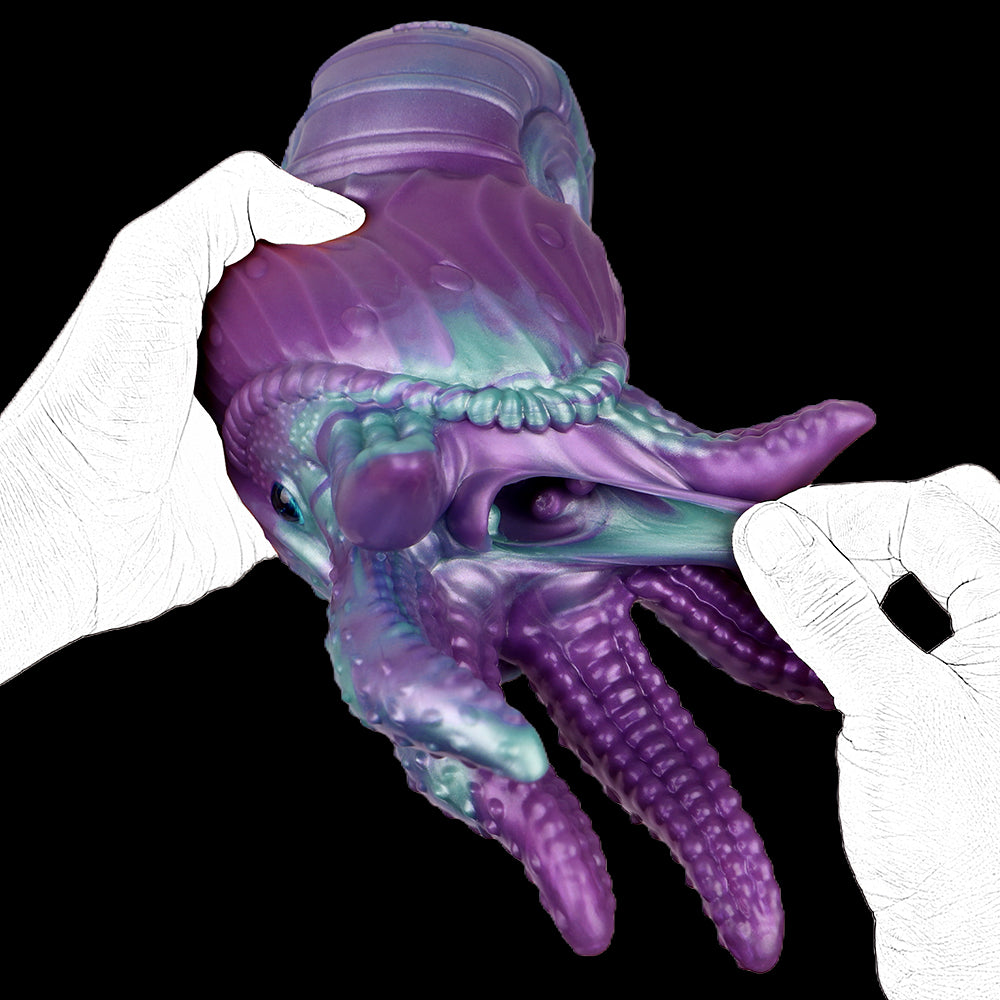 Nautilus Tentacle Pocket Pussy – 3-in-1 Silicone Masturbator with Anal Plug & Tentacle Dildo | Domlust