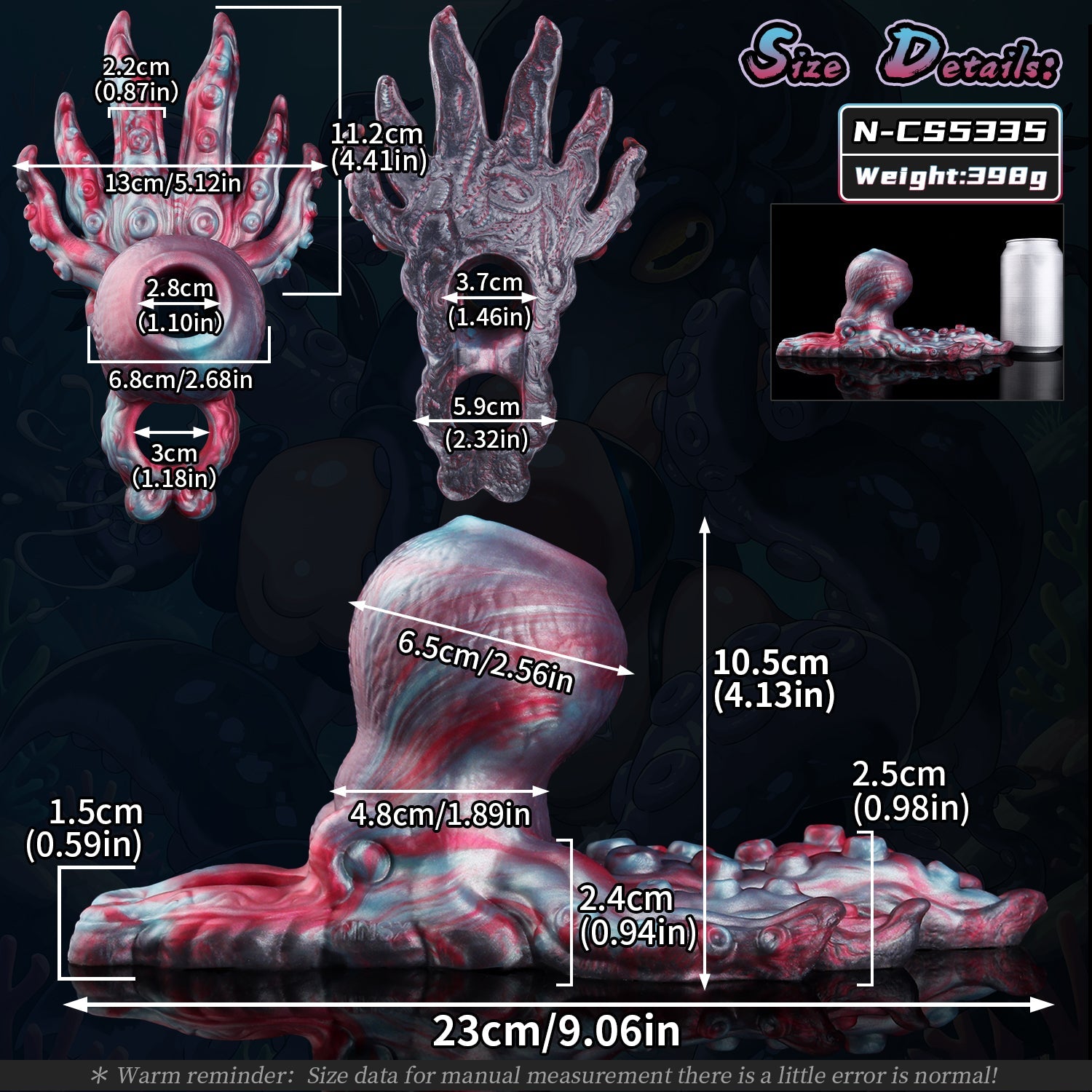 Alien Octopus Cock Sleeve with Grinding Stimulator — Fantasy Penis Sleeve for Couples