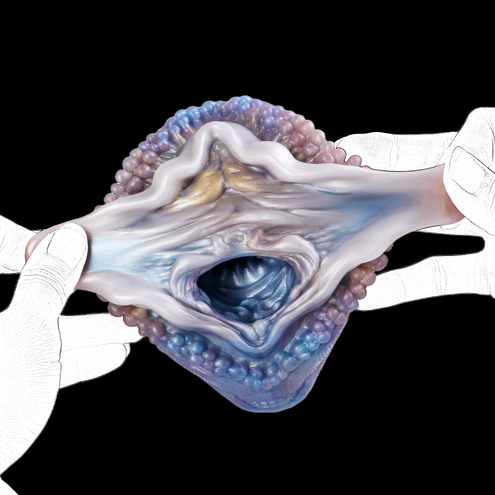 Fantasy Abalone Pocket Pussy – Premium Platinum Silicone Masturbator Sleeve for Men