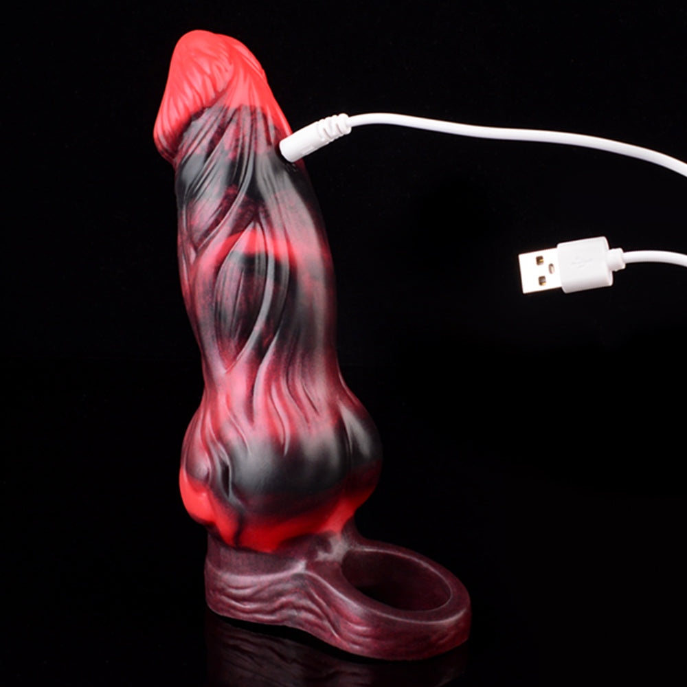 Vibrating Cock Sleeve Dragondildo Penis Sheath - Men Masturbating Extender Sex Toys