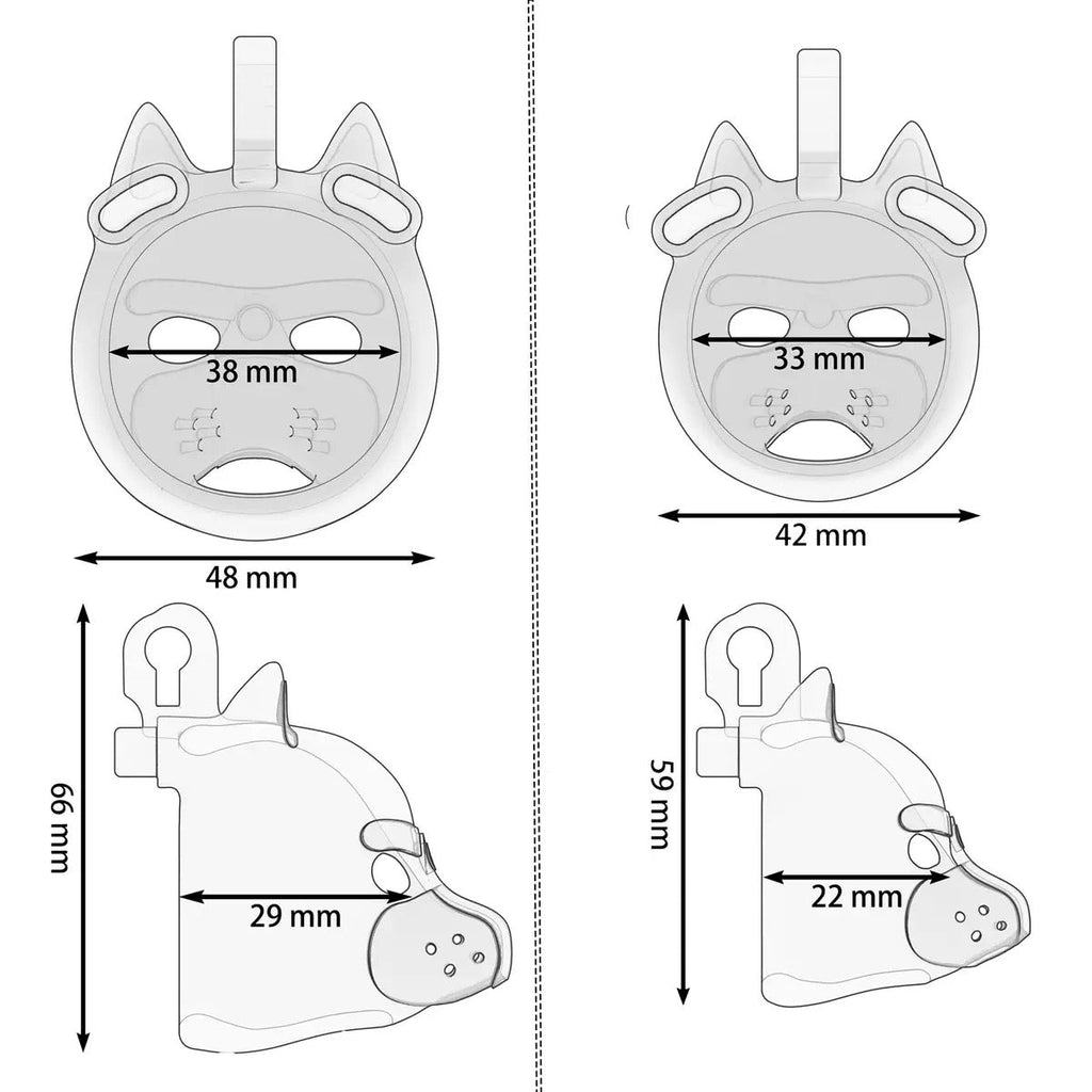 Puppy Play Bulldog Chastity Cage – Cute Resin Locking Device for Men
