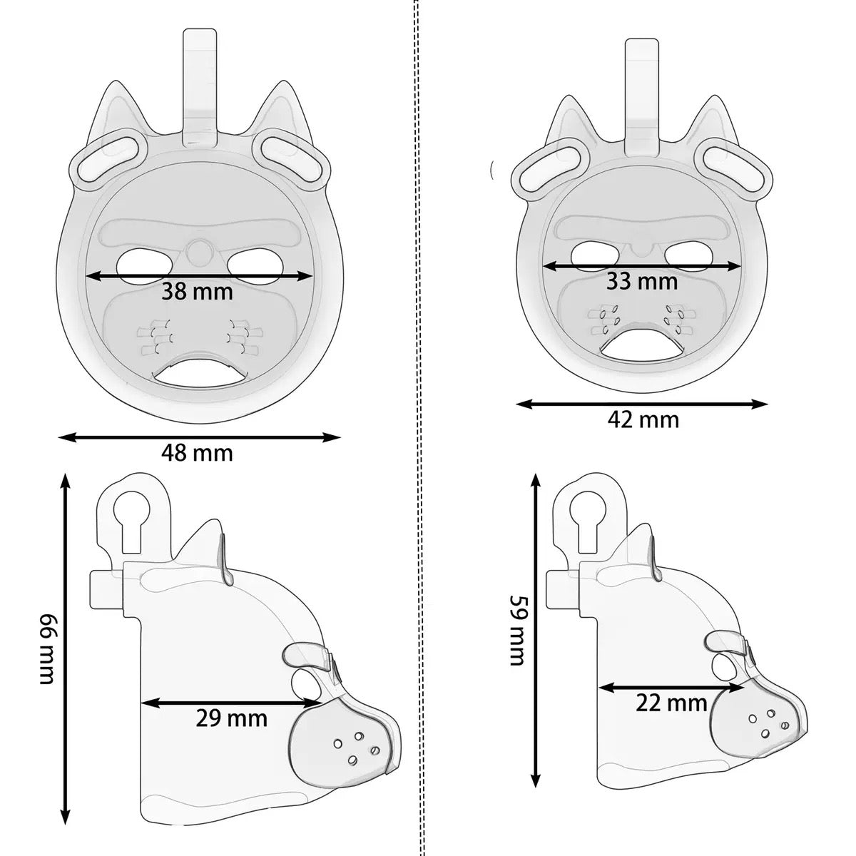 Puppy Play Bulldog Chastity Cage – Cute Resin Locking Device for Men