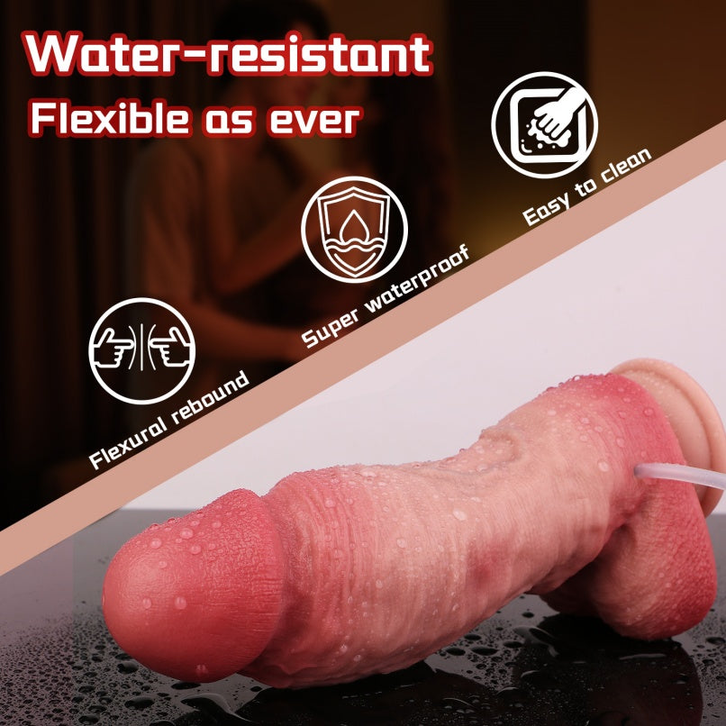 Thick Squirting Dildo – 2.64" Girth Dual Density Platinum Silicone | NobleSculpt G-Spot
