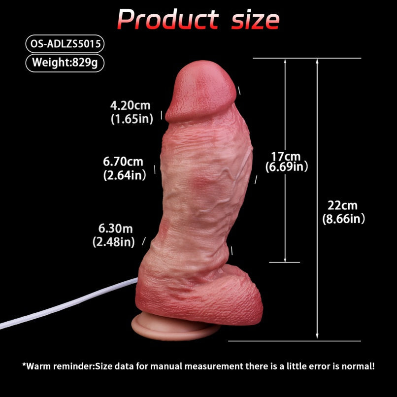Thick Squirting Dildo – 2.64" Girth Dual Density Platinum Silicone | NobleSculpt G-Spot
