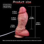 Thick Squirting Dildo – 2.64" Girth Dual Density Platinum Silicone | NobleSculpt G-Spot