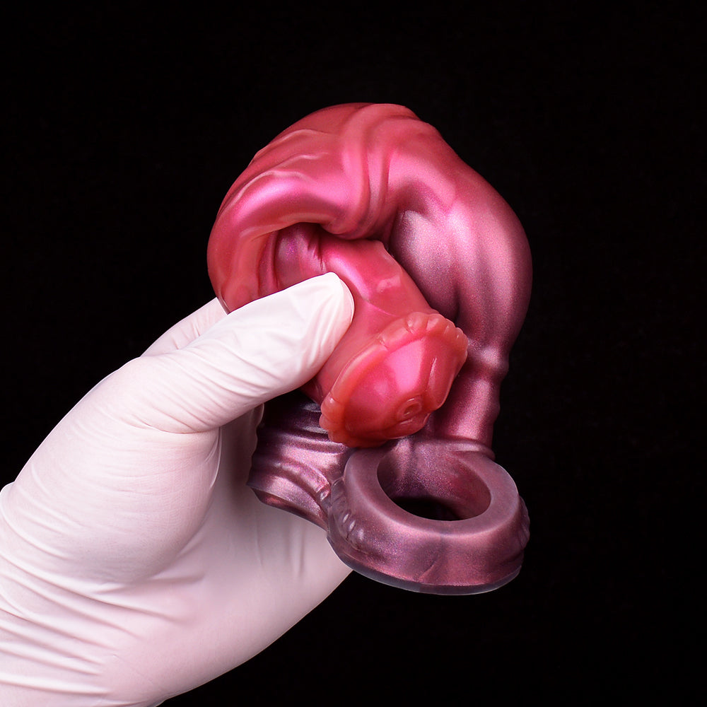 Fantasy Horse Knot Cock Sleeve – Silicone Penis Extender with Ring for Delay & Size Enhancement