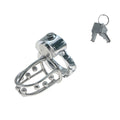 Adjustable Metal Male Chastity Cage with Built-In Steel Ball Lock – Breathable, Durable, Secure
