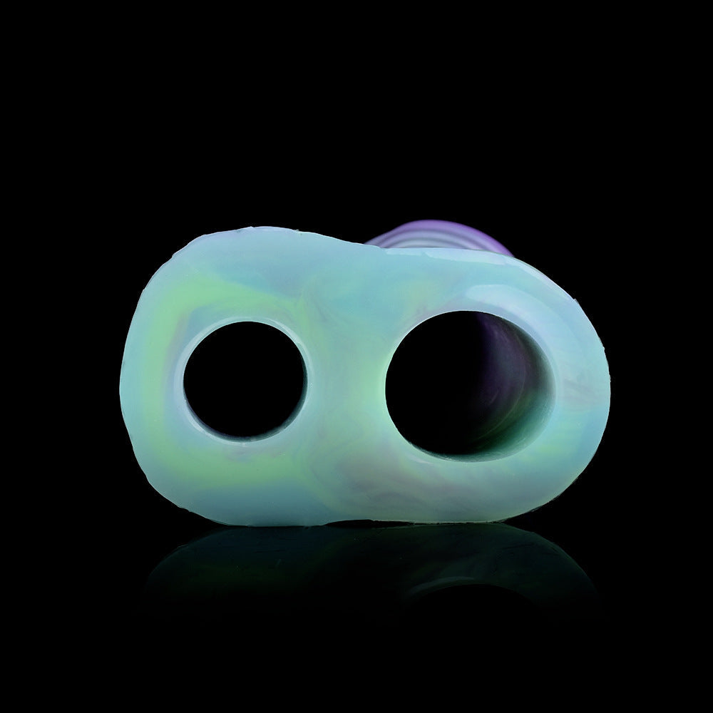 Luminous Monsterdildo Cock Sleeve - Beast Penis Ring Enlarger Condom Couple Sex Toy
