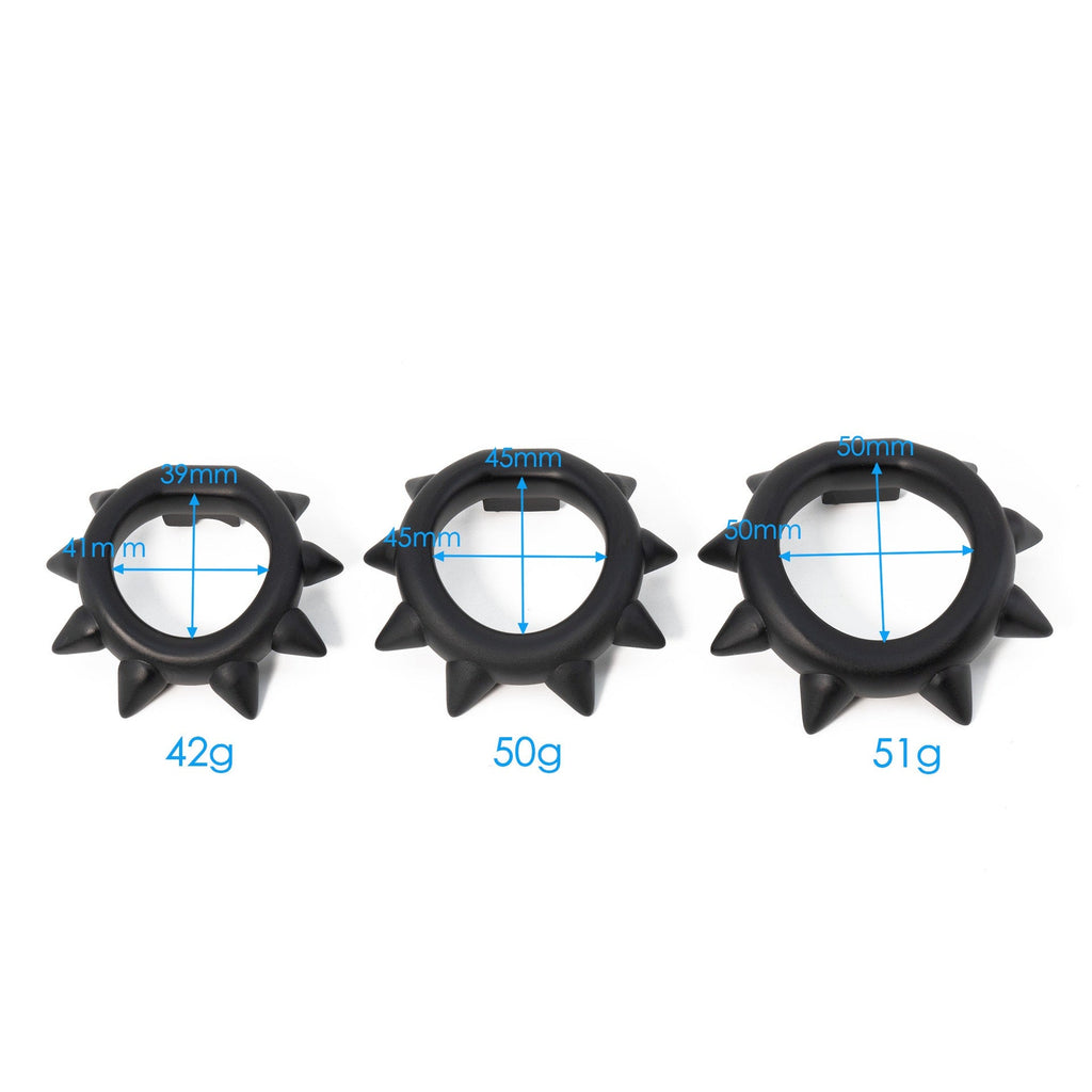 Spiked Monster Cock Ring – Black Silicone Penis Ring with Intense Spikes (3 Sizes)