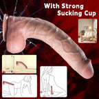38cm Long Extra Large Realistic Silicone Dildo with Suction Base - Tarisss Sex Toy Store