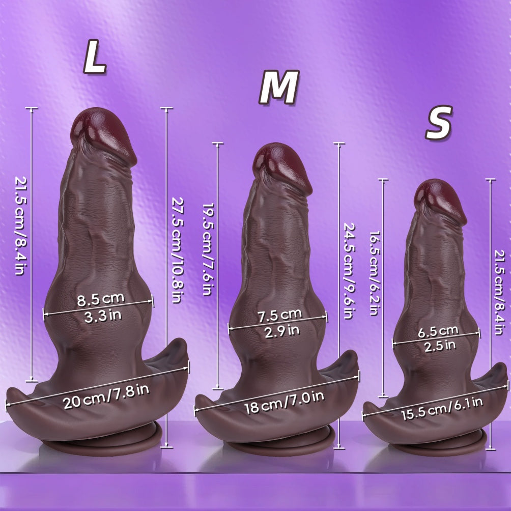Fantasy Knot Dildo | Platinum Silicone Monster Cock – Domlust Fetish