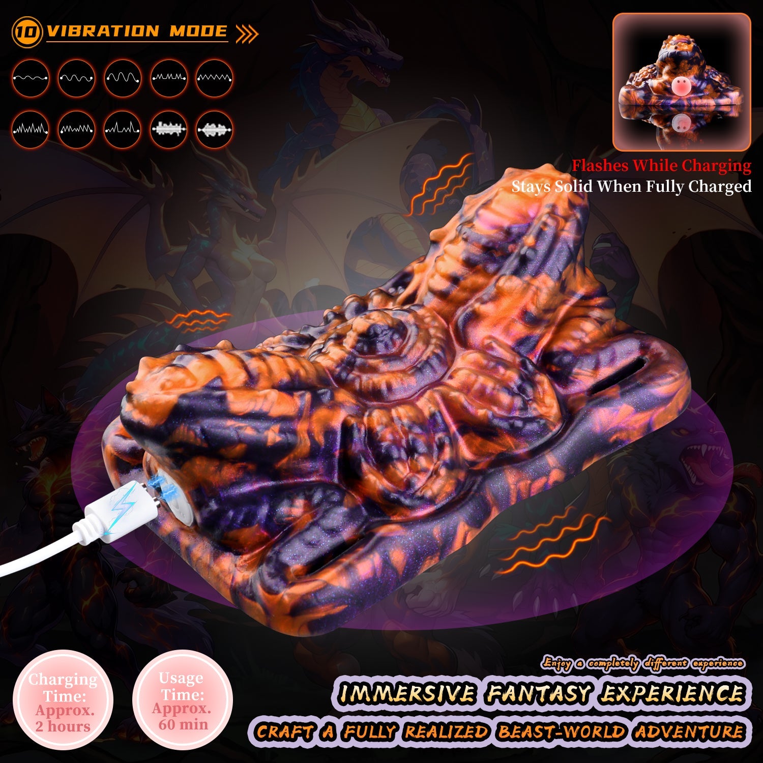 Devourbloom Spirit Fantasy Flora Grinder Sex Toy | Wearable Vibrating Grinder for Couples | Domlust