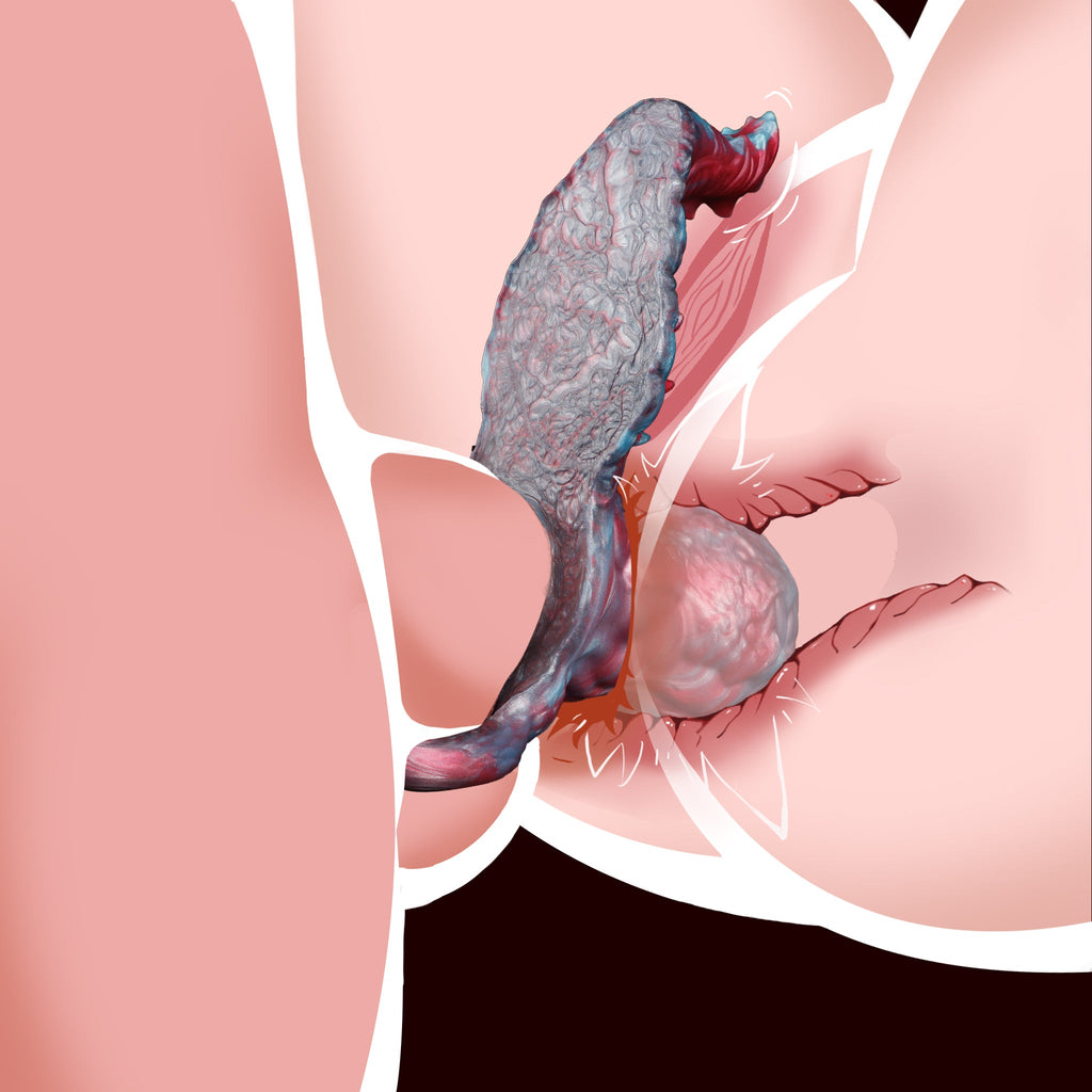 2-in-1 Fantasy Cock Sleeve with Grinder — Platinum Silicone Penis Extender for Couples