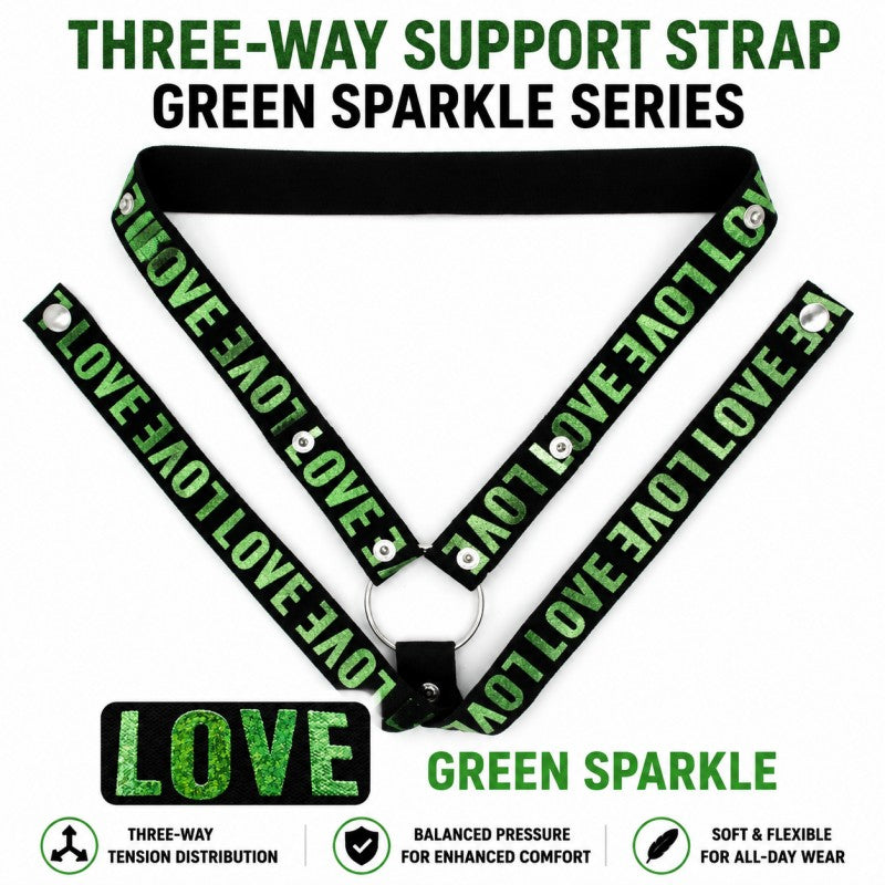 Three-Way Support Strap | Sparkle Series Adjustable Support Harness with LOVE Design