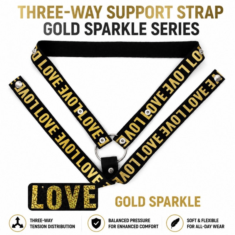 Three-Way Support Strap | Sparkle Series Adjustable Support Harness with LOVE Design