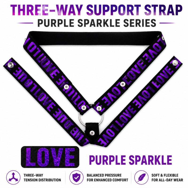 Three-Way Support Strap | Sparkle Series Adjustable Support Harness with LOVE Design