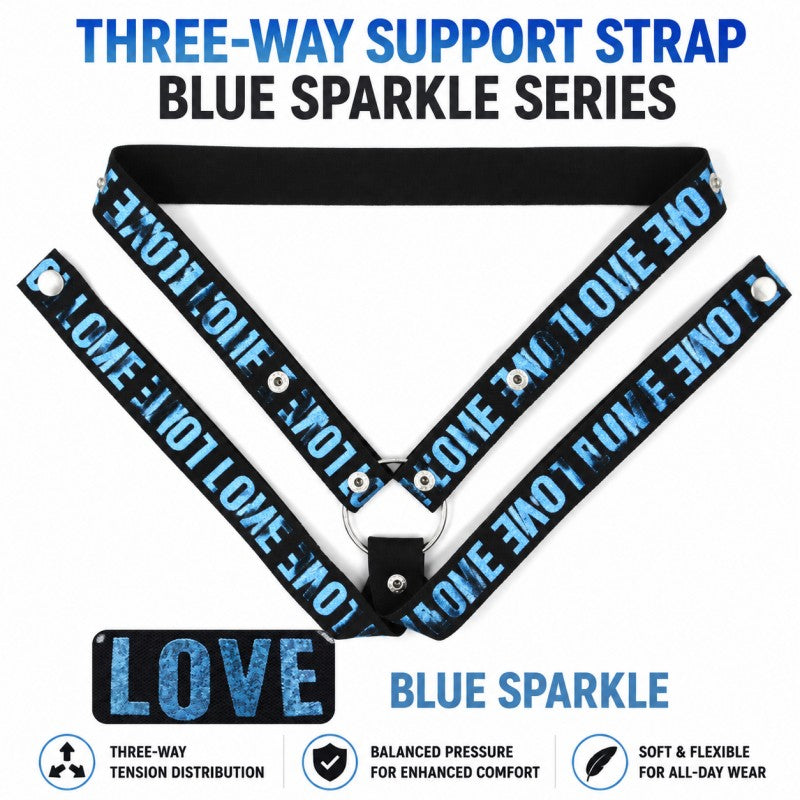 Three-Way Support Strap | Sparkle Series Adjustable Support Harness with LOVE Design
