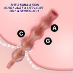 Vibrating Anal Beads Knotted Dildo - 4 Anal Balls Prostate Massager Sex Toys for Women Men