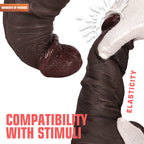 Realistic Dual Density Silicone Dildo with Suction Base