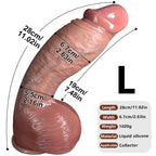 Lifelike Soft Silicone Dildo Set Realistic Veined Design, Skin-Like Texture