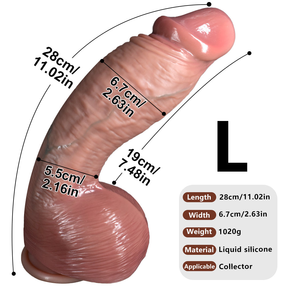 Lifelike Soft Silicone Dildo Set Realistic Veined Design, Skin-Like Texture