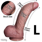 Realistic Veined Silicone Dildo with Suction Base – Humanized Texture Design