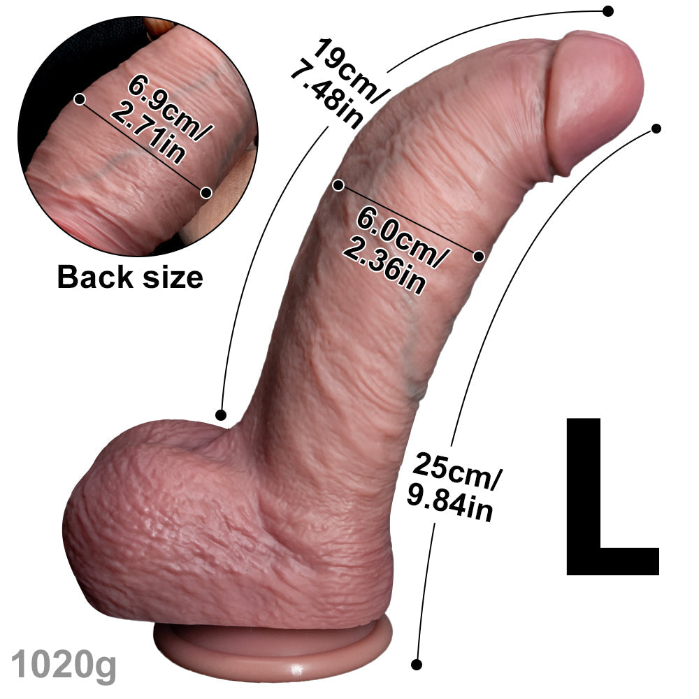 Realistic Veined Silicone Dildo with Suction Base – Humanized Texture Design