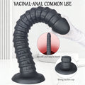 Extra-Long Textured Silicone Dildo with Suction Base – Multi-Size (S–XXL)