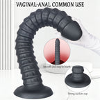 Extra-Long Textured Silicone Dildo with Suction Base – Multi-Size (S–XXL)