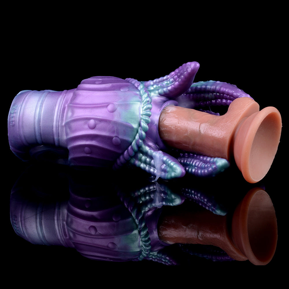 Nautilus Tentacle Pocket Pussy – 3-in-1 Silicone Masturbator with Anal Plug & Tentacle Dildo | Domlust