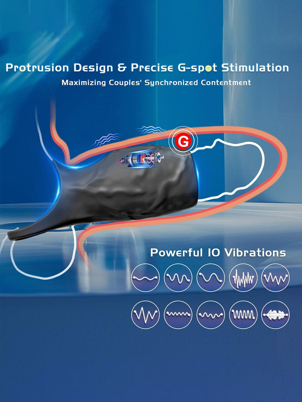 Vibrating Cock Ring Penis Sleeve - Realistic Penis Enlarger Delay Ejaculating Couple Sex Toys