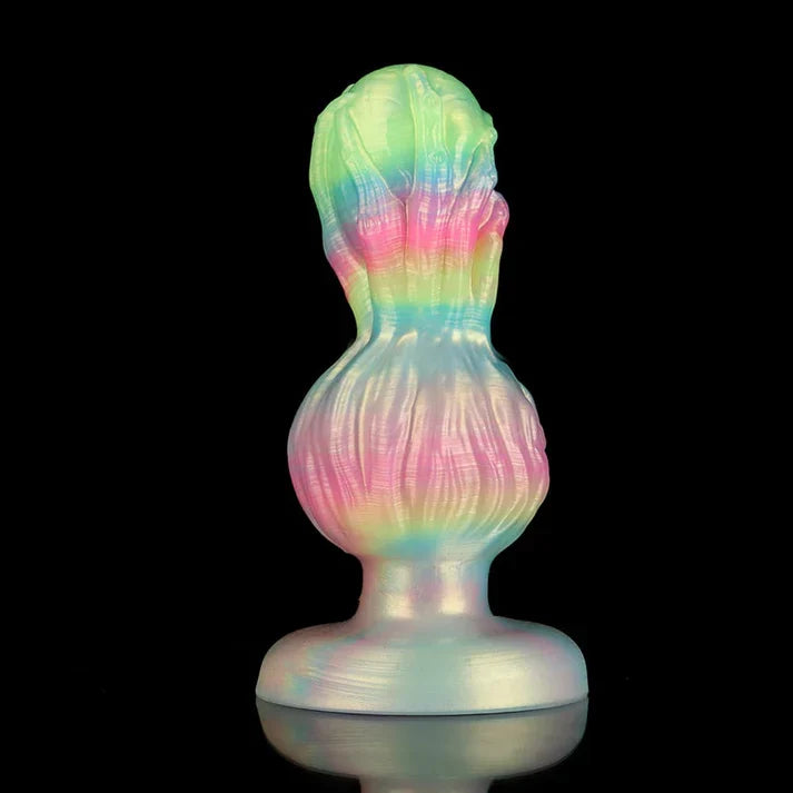 Skeleton Hand Gradient Butt Plug – Pink & Green Bone Grip Edition