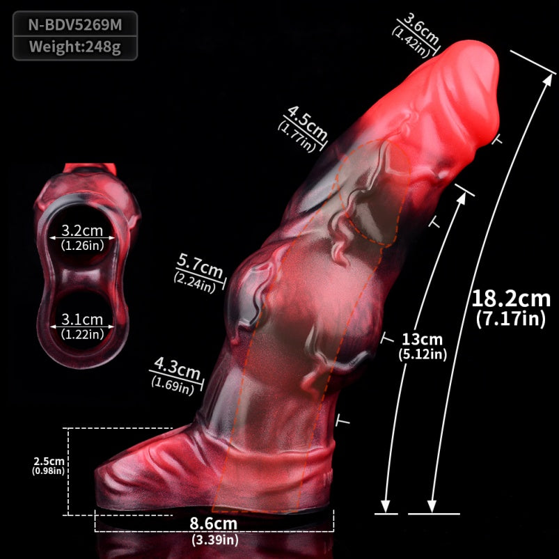 Fantasy Vibration Penis Extender – Silicone Cock Sleeve Engineered to Combat Erectile Difficulties