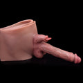 Tongue Clit Licking Penissleeve Extender Pant - 8 inch Silicone Cock Sheath Underwear for Men