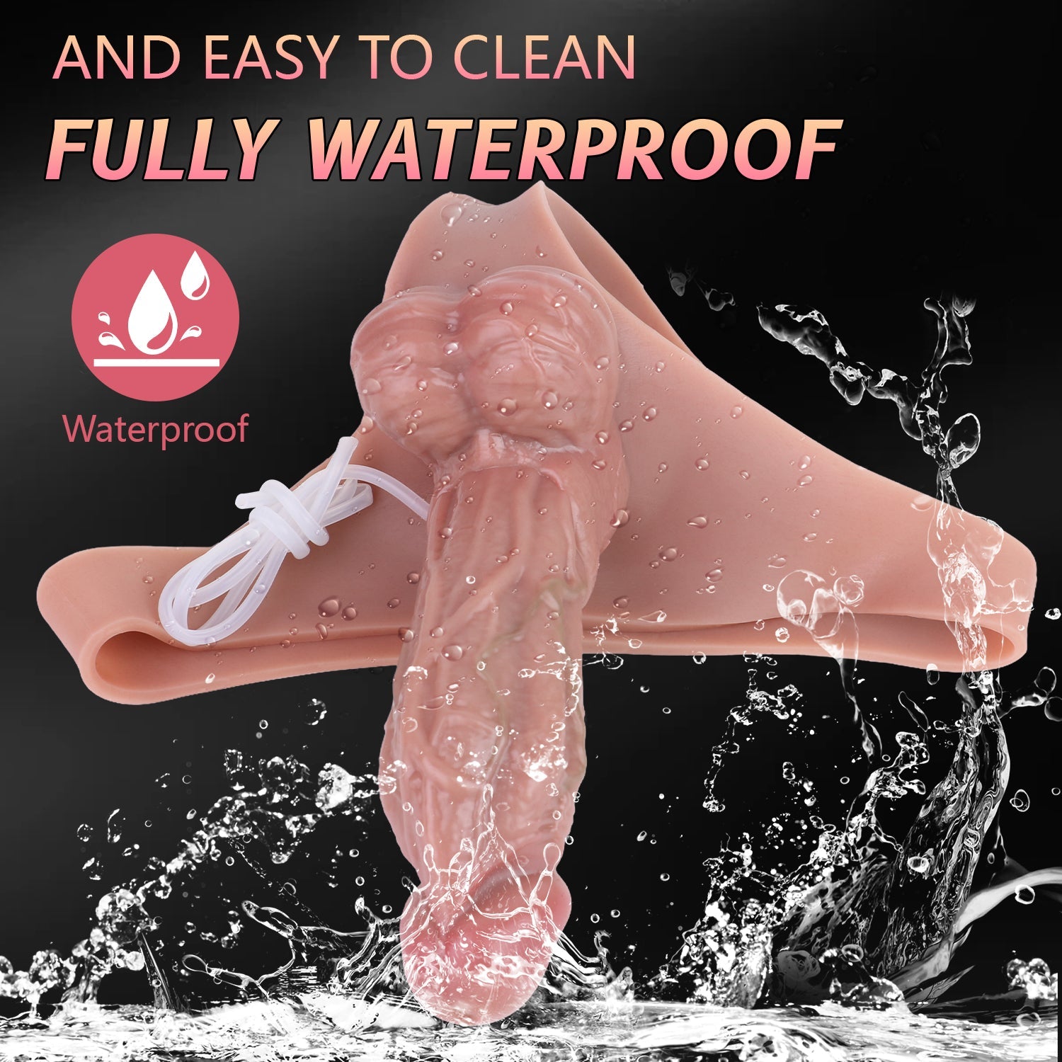 Realistic Thick Cumming Dildo Panties - Scarred Veiny Strap On Silicone Underwear for Women