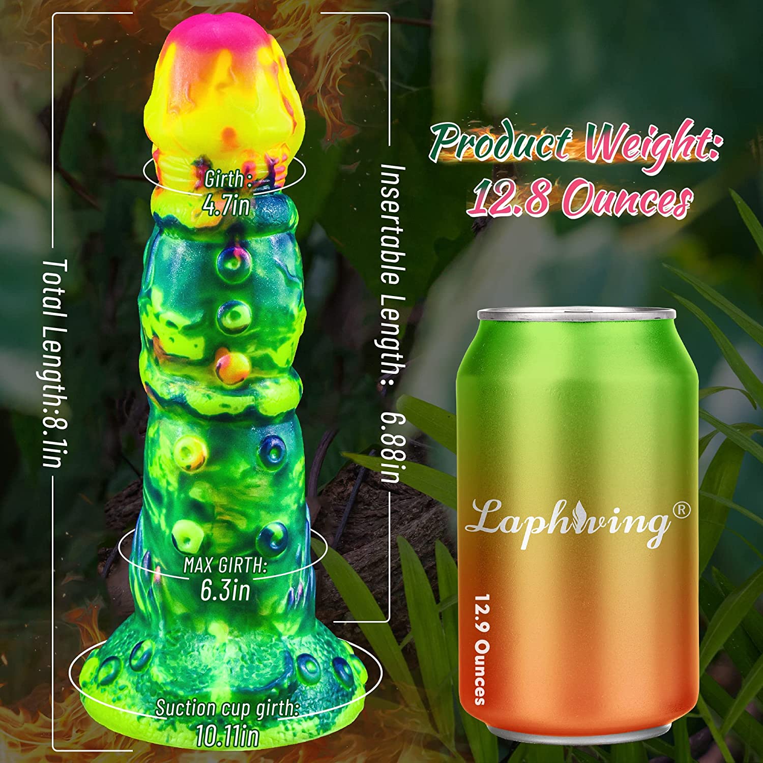 Artistic Canvas Exotic Dildos- Domlust 8.1" Realistic Monster Anal Dildos for Women Men