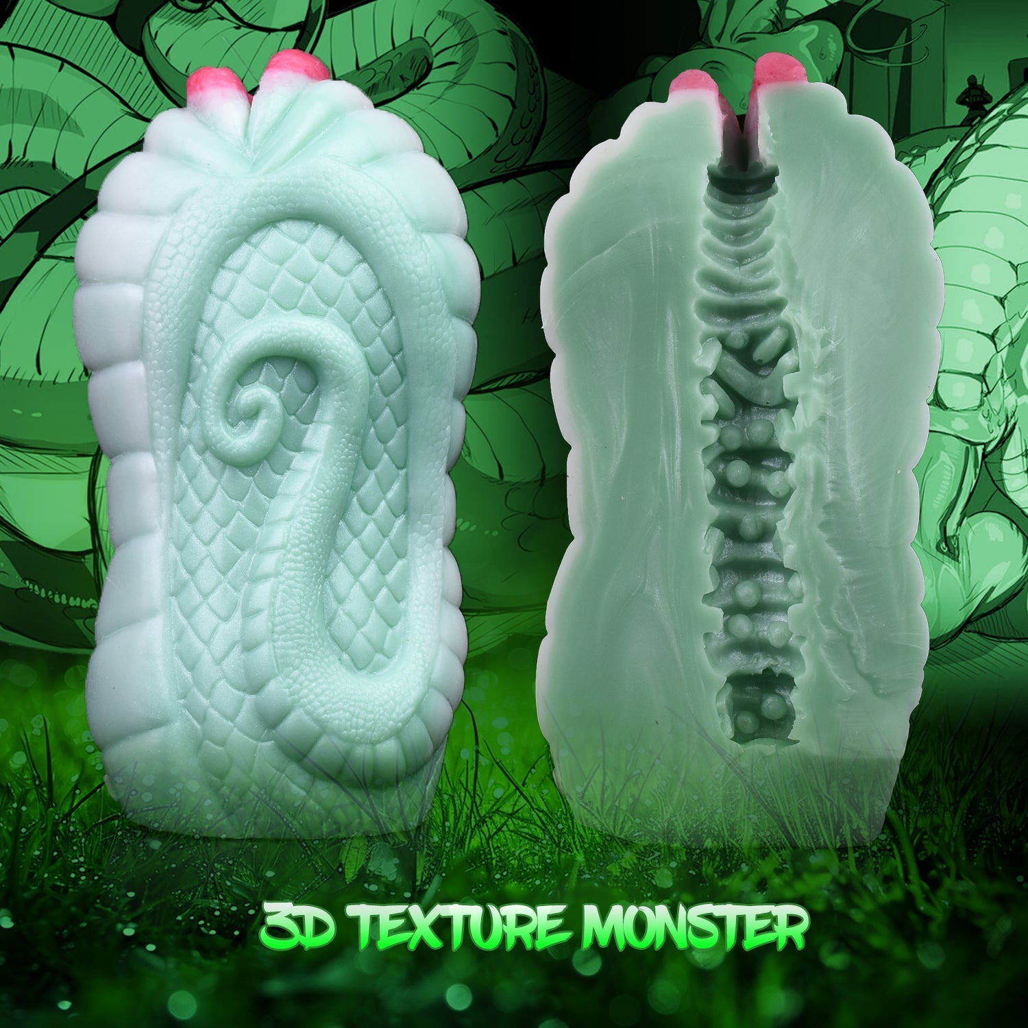 Domlust Snake Pussy Pocket Masturbator — Serpentine Fantasy Silicone Stroker for Men