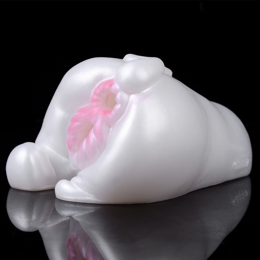 White Pig Pocket Pussy Masturbation Cup - Vibrating Bullet Animal Pussies Sex Toy for Men