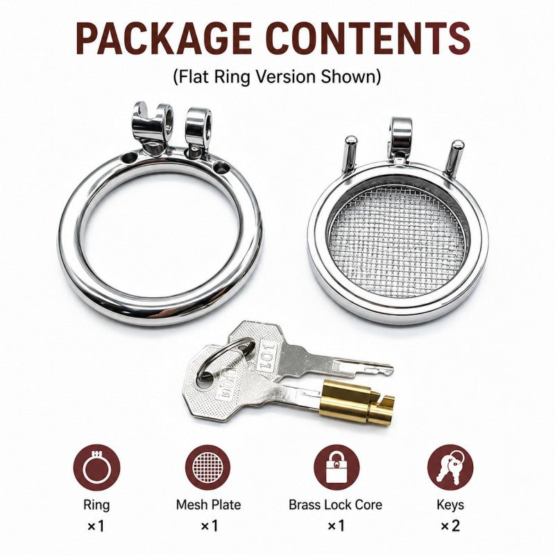 Stainless Steel Mesh Chastity Cage – Breathable Medical Grade Metal Design